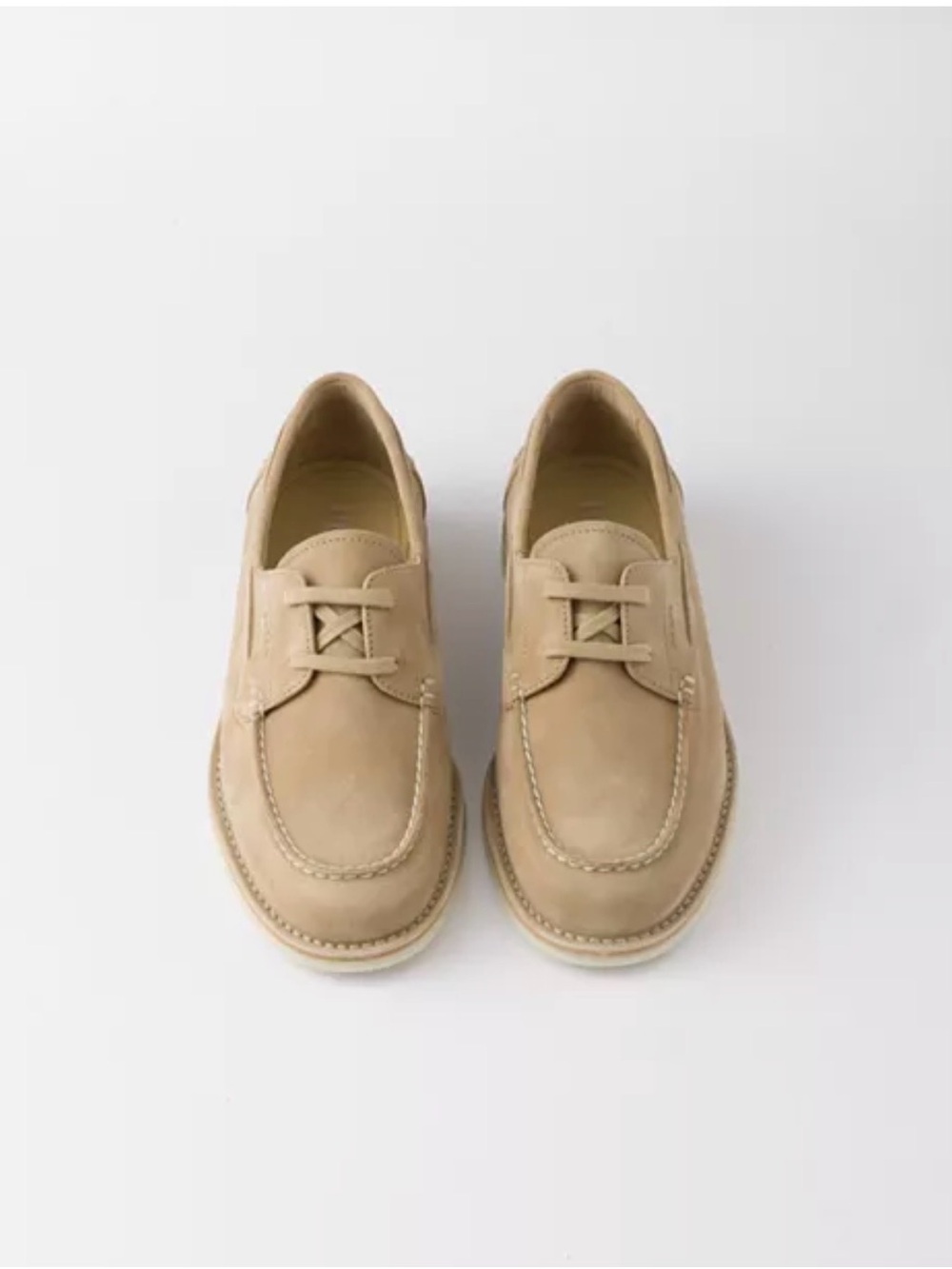 Prada Men’s Bleached Suede Boat Shoes Size 8 men’s